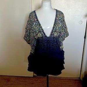 Victoria’s Secret printed V-neck stretch waist band bathing suit cover u…